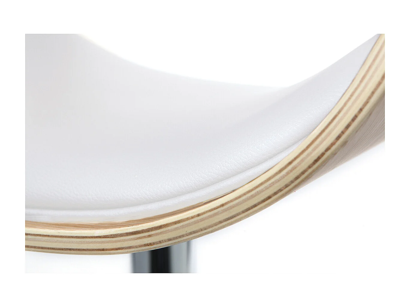 Design-Barhocker Weiß und helles Holz BENT