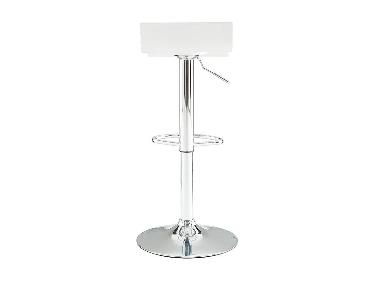 Tabourets de bar design blancs et acier chromé (lot de 2) SURF V2
