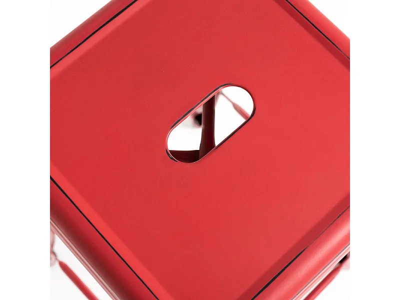 Tabouret haut industrielle acier vintage Kontoir 76cm-Couleur Rouge