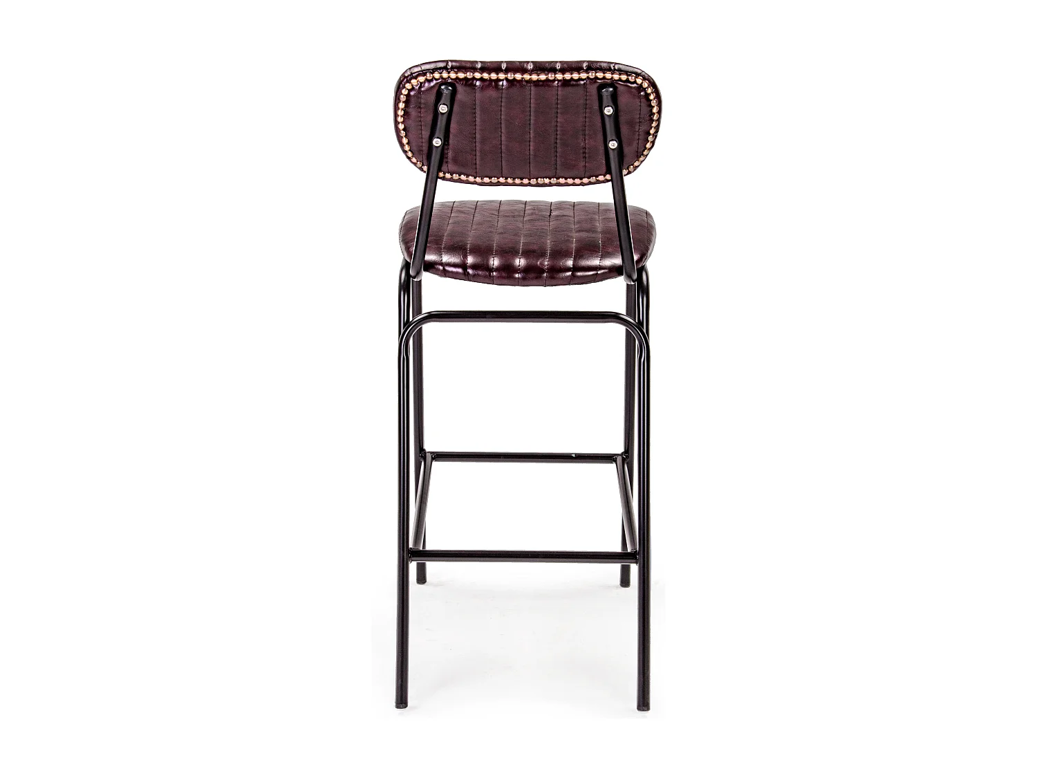 Tabouret de bar acier bordeaux Debbie hauteur d'assise 74cm