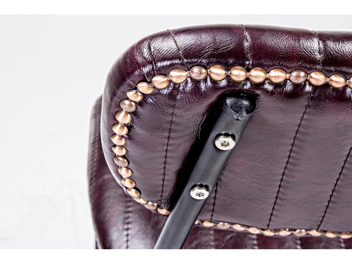 Tabouret de bar acier bordeaux Debbie hauteur d'assise 74cm