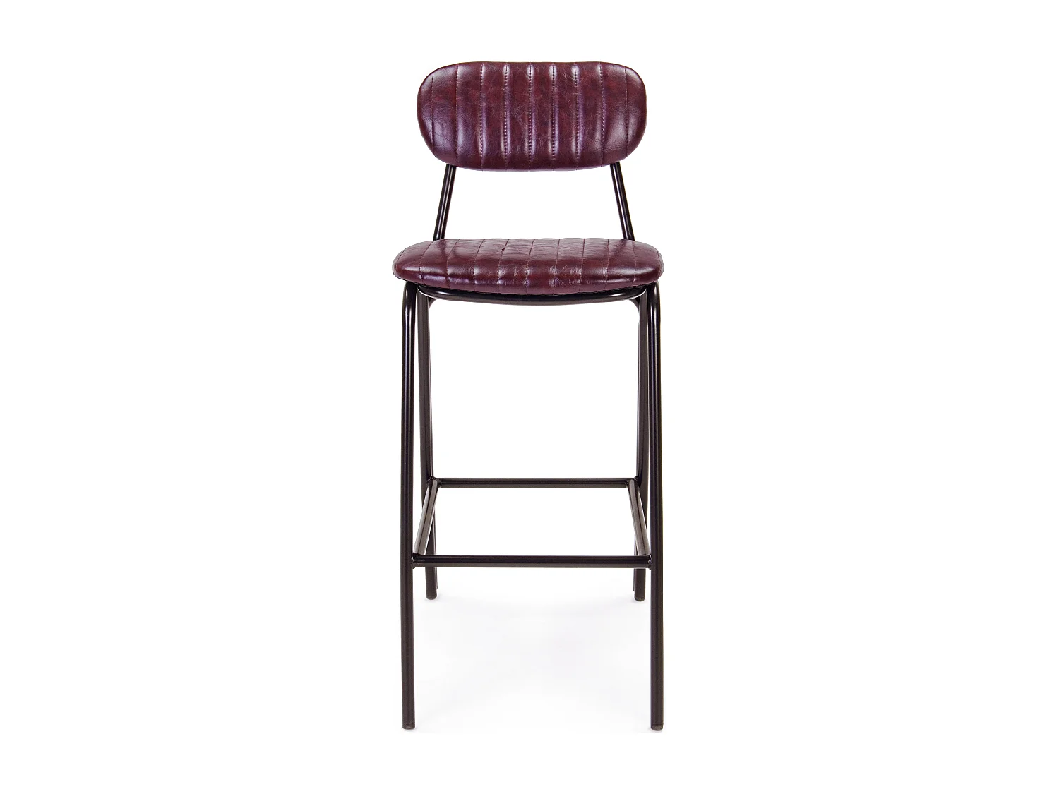 Tabouret de bar acier bordeaux Debbie hauteur d'assise 74cm