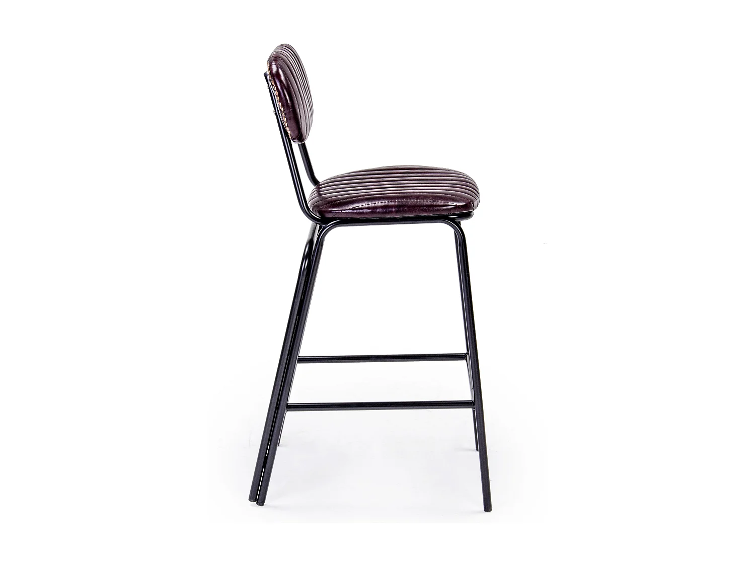 Tabouret de bar acier bordeaux Debbie hauteur d'assise 74cm