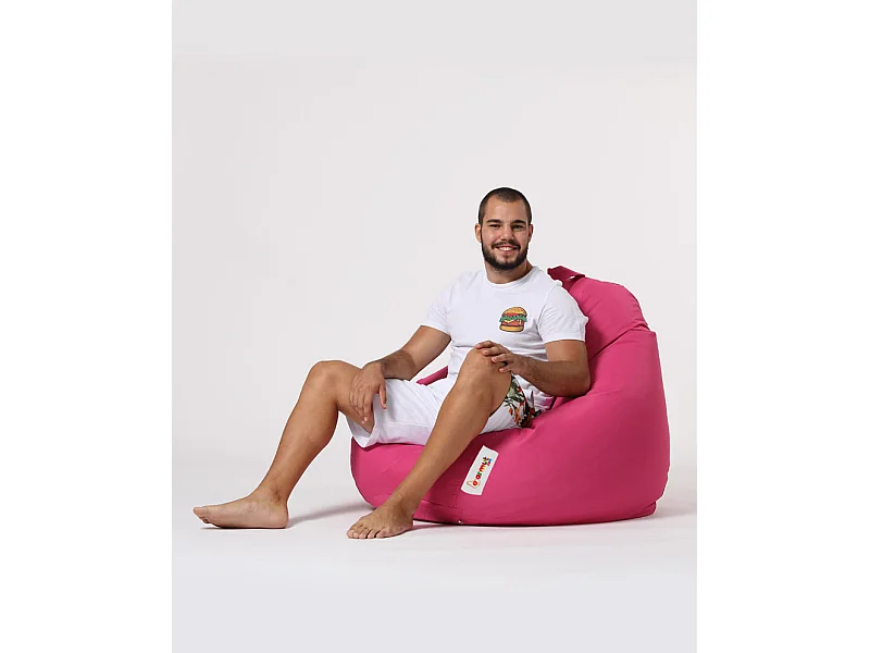 Pouf poire rose Premium XXL