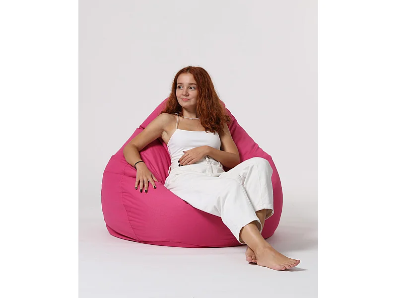 Pouf poire rose Premium XXL