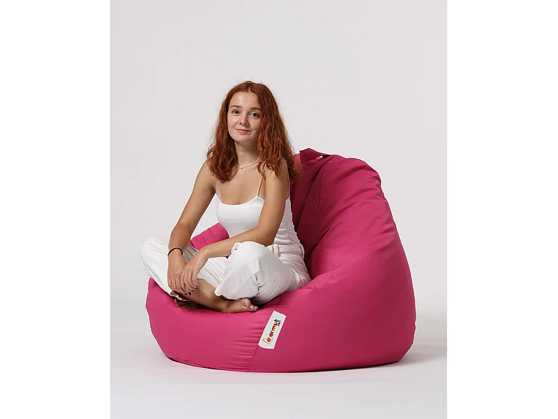 Pouf poire rose Premium XXL