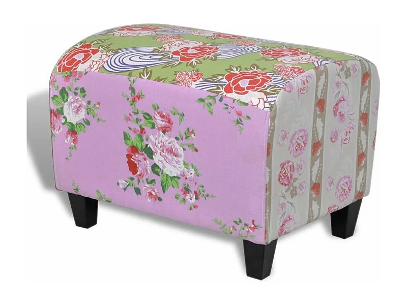 Pouf capitonné PATCHWORK style de pastoralisme