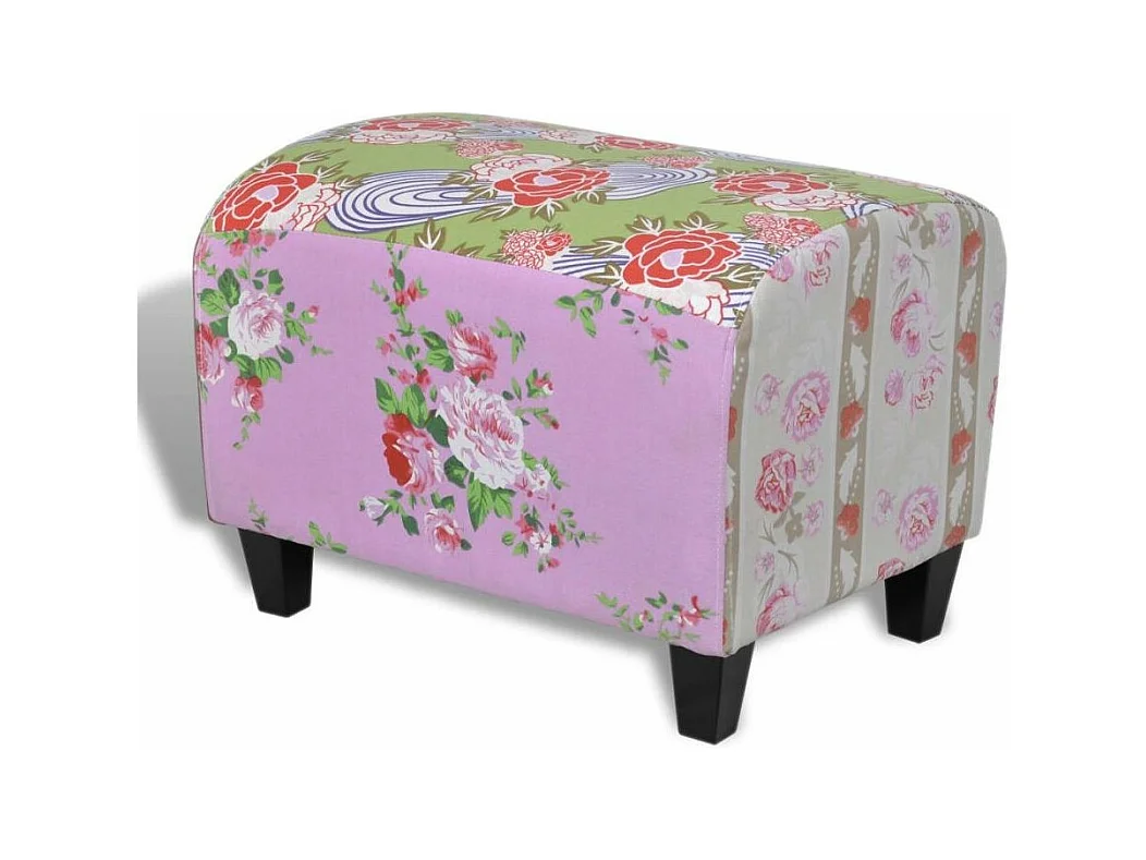 Pouf capitonné PATCHWORK style de pastoralisme