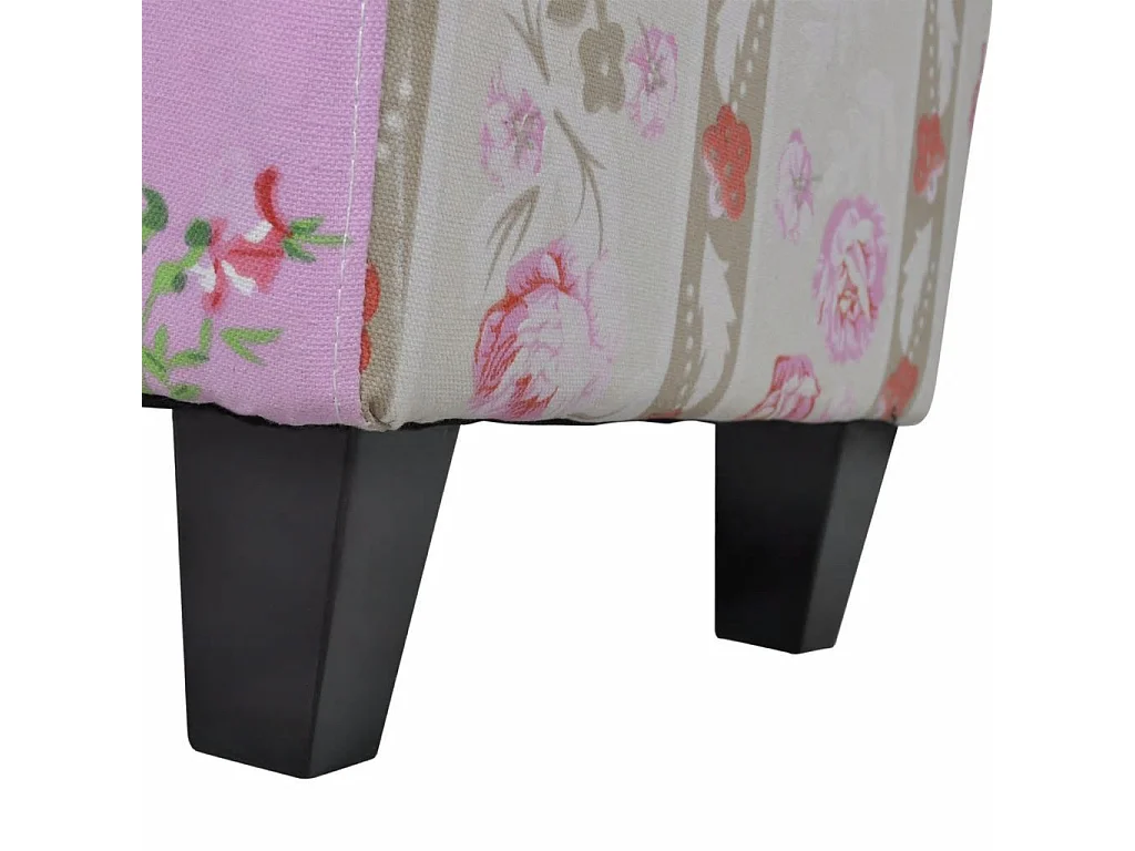 Pouf capitonné PATCHWORK style de pastoralisme