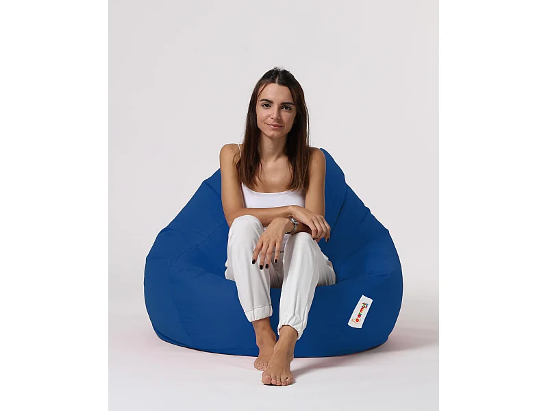Pouf poire bleu Premium XXL