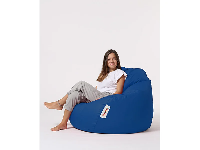Pouf poire bleu Premium XXL