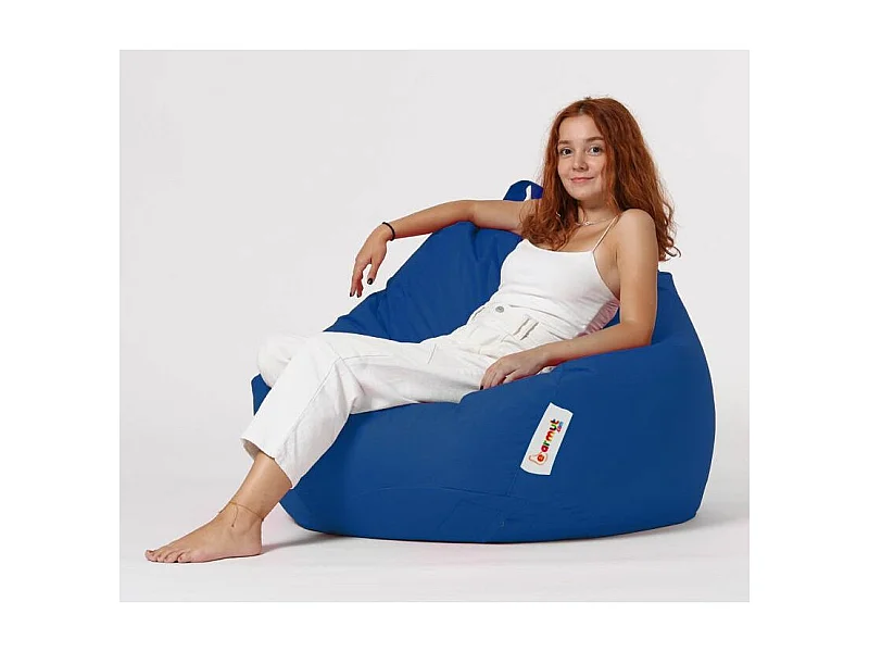 Pouf poire bleu Premium XXL