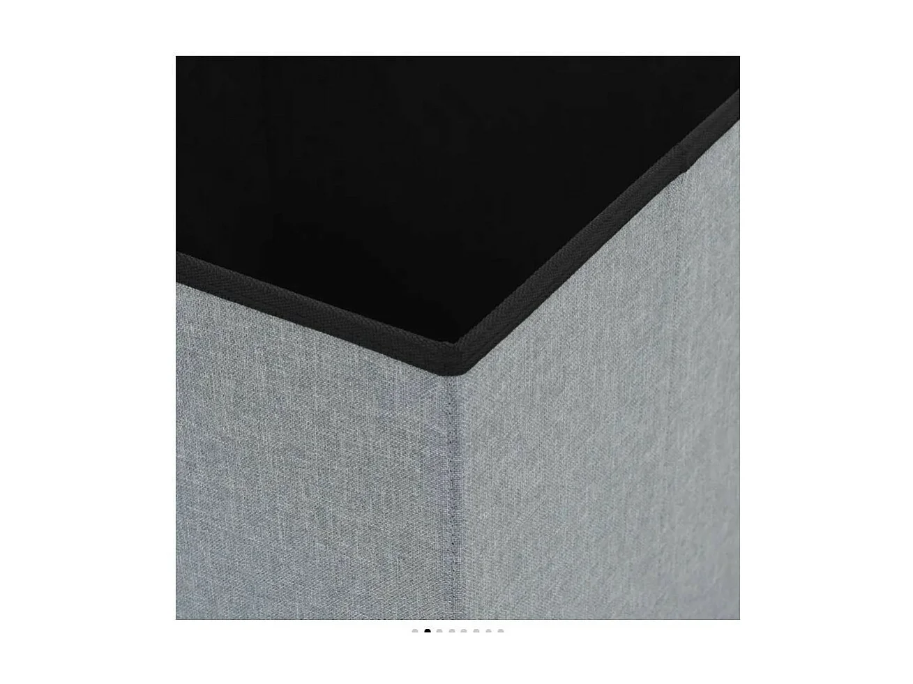 Pouf carré pliable tissu gris clair Arania - Lot de 2