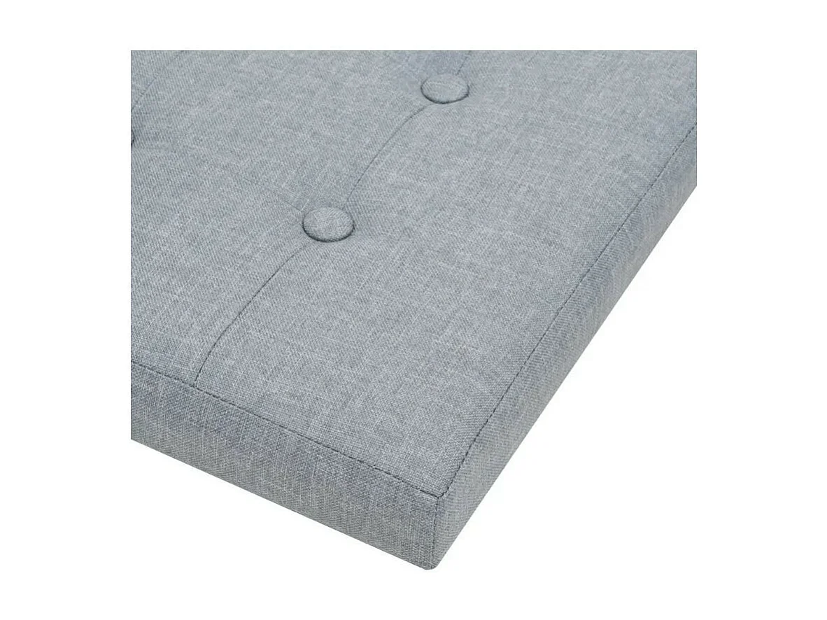 Pouf carré pliable tissu gris clair Arania - Lot de 2
