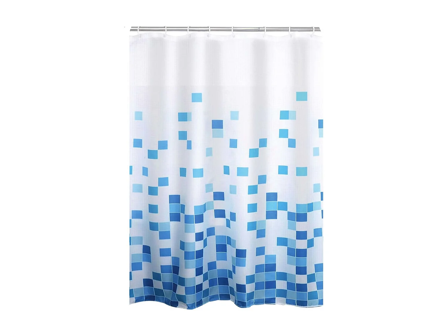 Cortina de ducha Cubes textil Azul