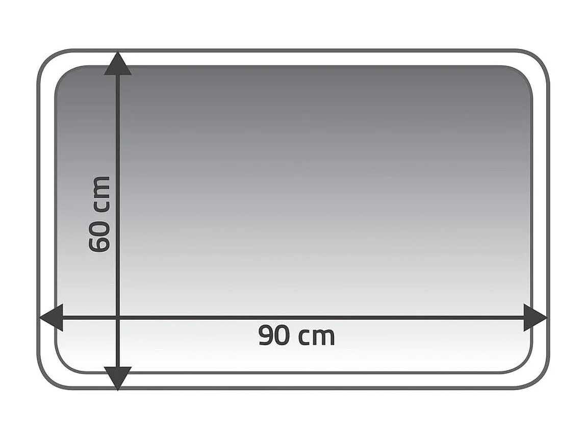 RIDDER Tapis de salle de bains Coins 60x90 Bleu 7103303