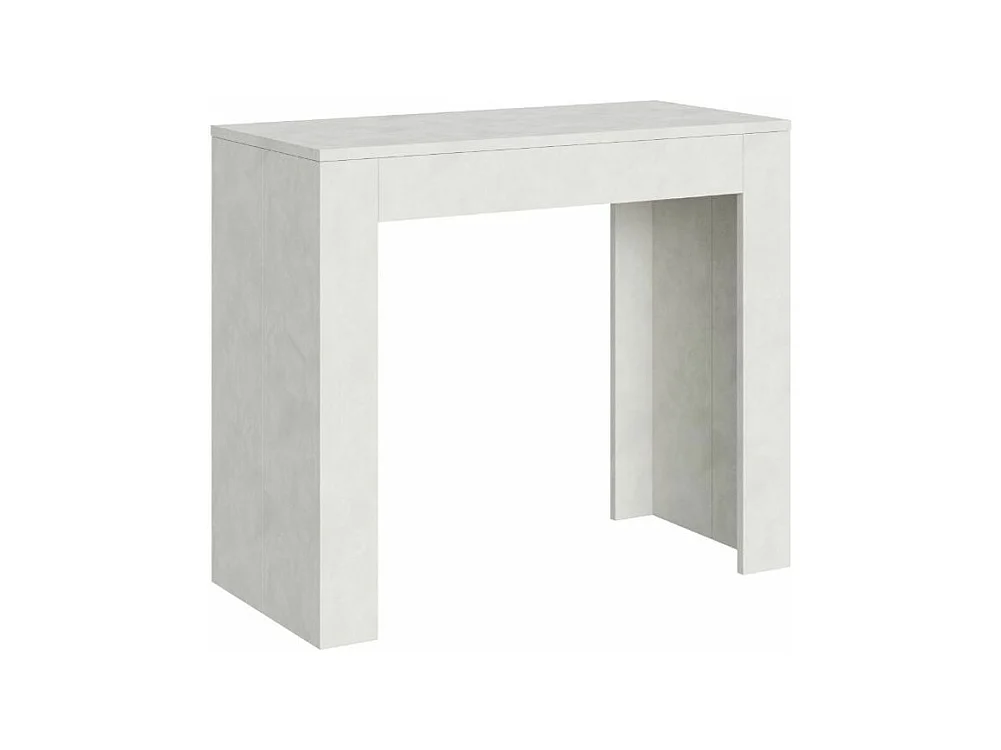 Console extensible contreplaqué spatulé Plako-Couleur Gris anthracite-4 pieds-5 rallonges