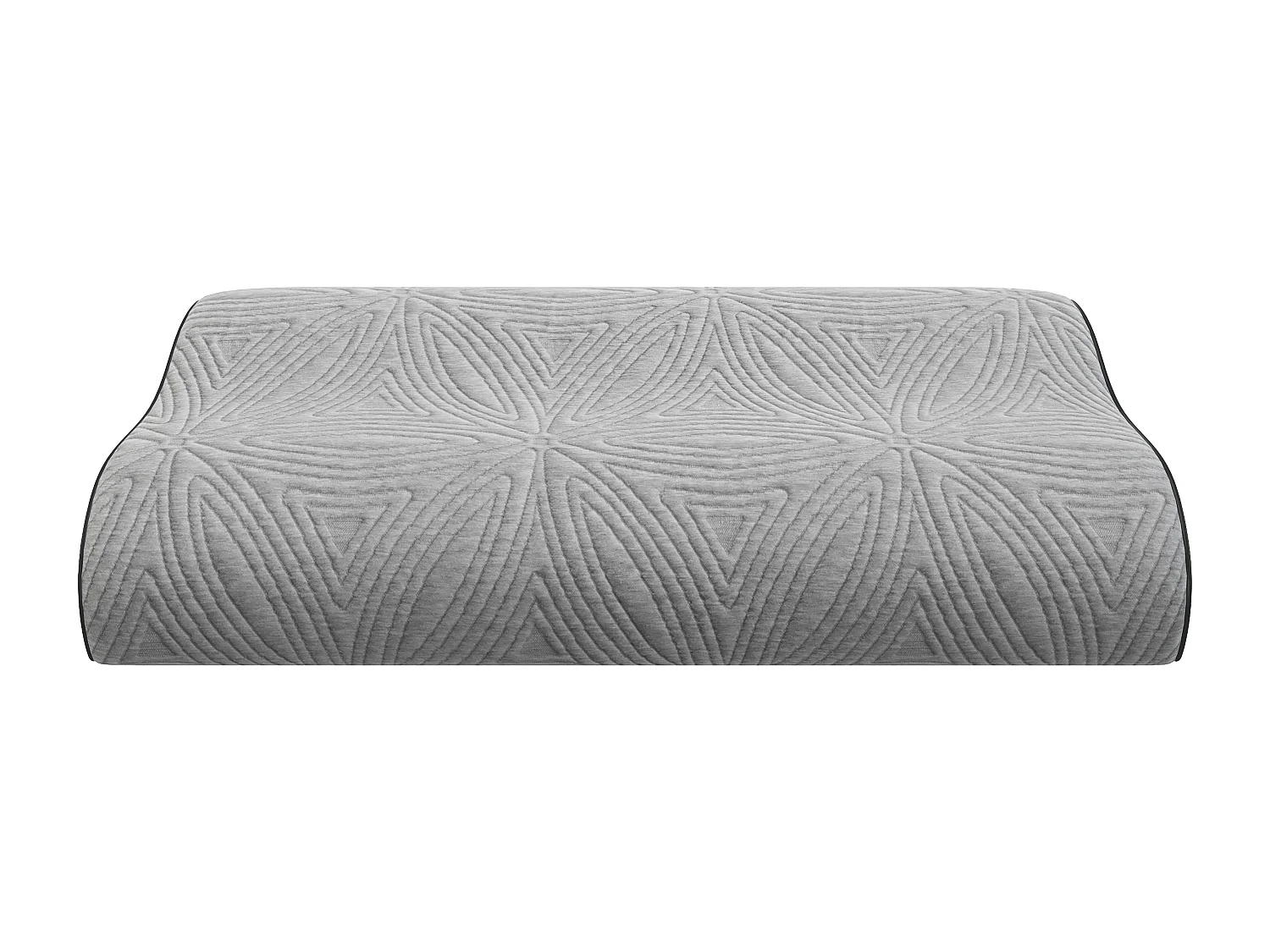 Oreiller ergonomique ferme à mémoire de forme déhoussable 38 kg/m³ - 40 x 60 - Gris - VIANCA