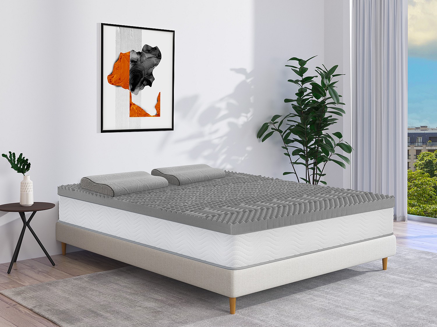 Ergonomisches Kopfkissen fest - Memory Schaum - Mit abnehmbarem Bezug - 38 günstig online kaufen