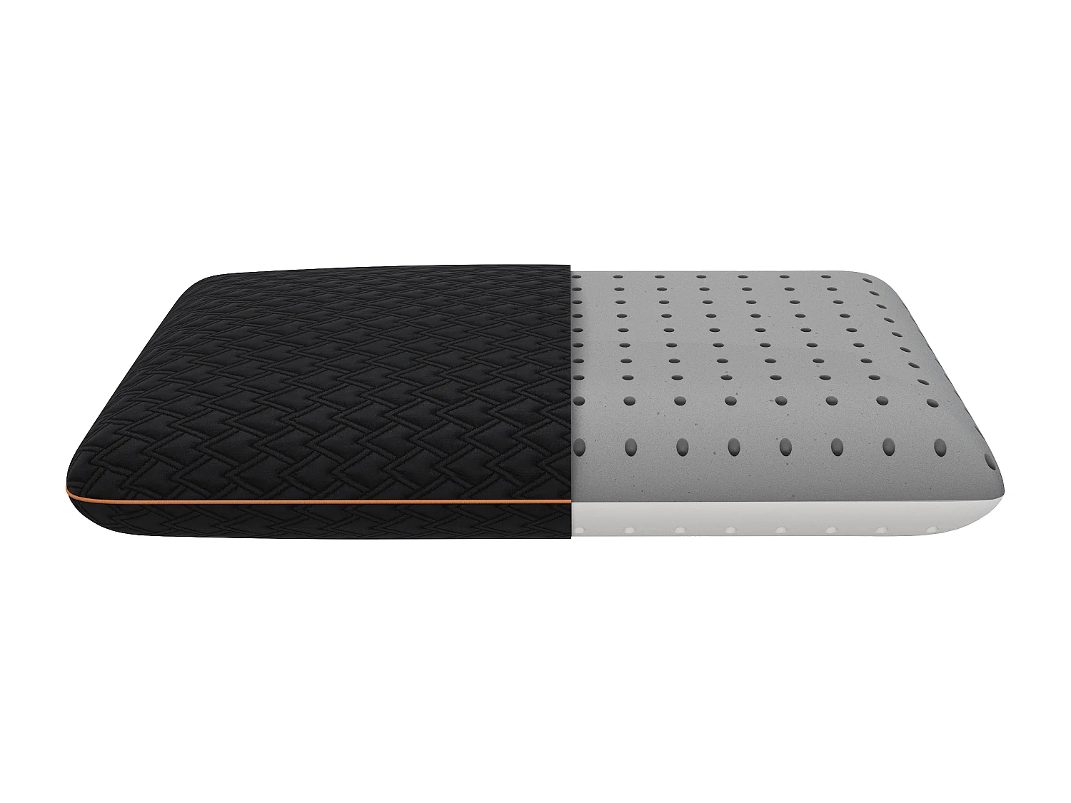 Kopfkissen atmungsaktiv - Memory Schaum mit Kohle - Mit abnehmbarem Bezug - 40 x 60 cm - Schwarz - BALDIA