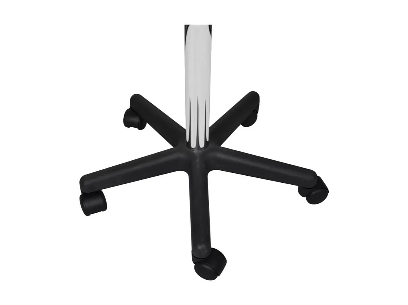 Tabouret de bureau rond similicuir noir Tawen