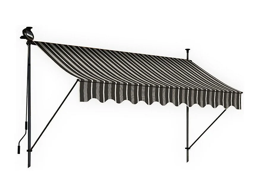 Store banne 200x150 cm avec éclairage led et manivelle