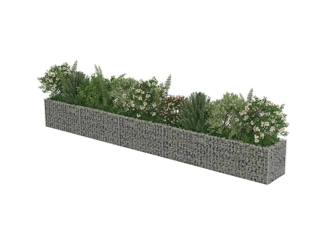 Jardinière à gabion Acier galvanisé 450x50x50