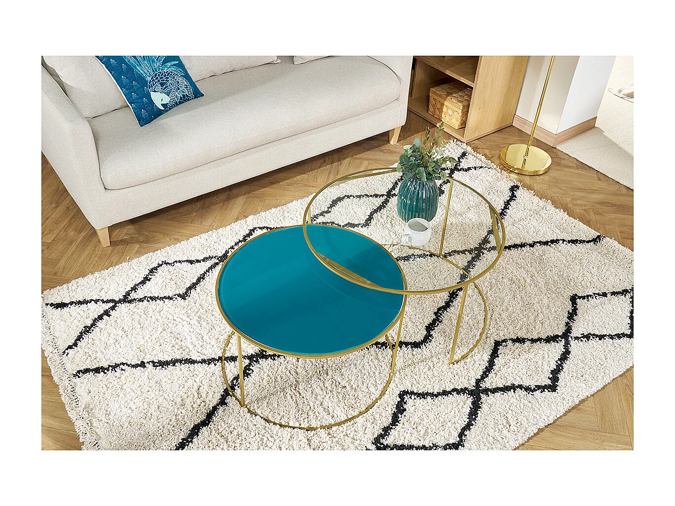 Tappeto in stile berbero grigio 160 x 230 cm TRIBU