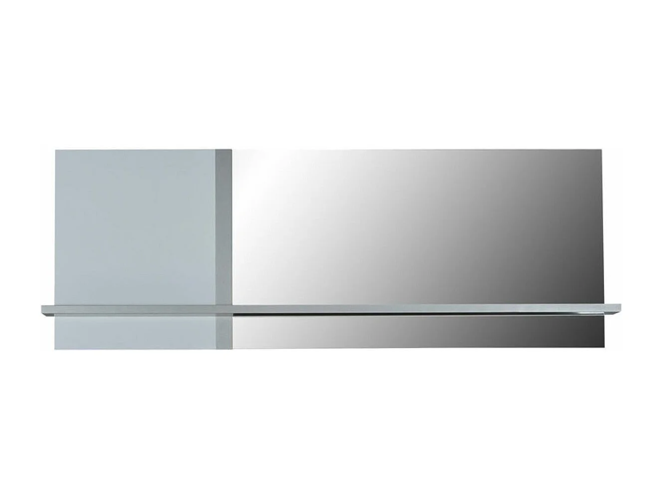 Miroir rectangulaire 1 tablette métal et laqué blanc Kartz