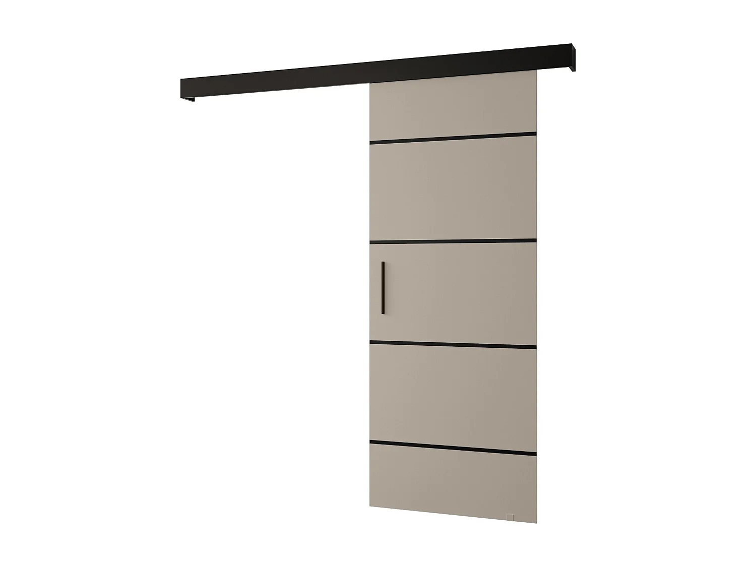 Portes coulissantes Salwador IV 80x204 cm (Cachemire / Noir / Noir)