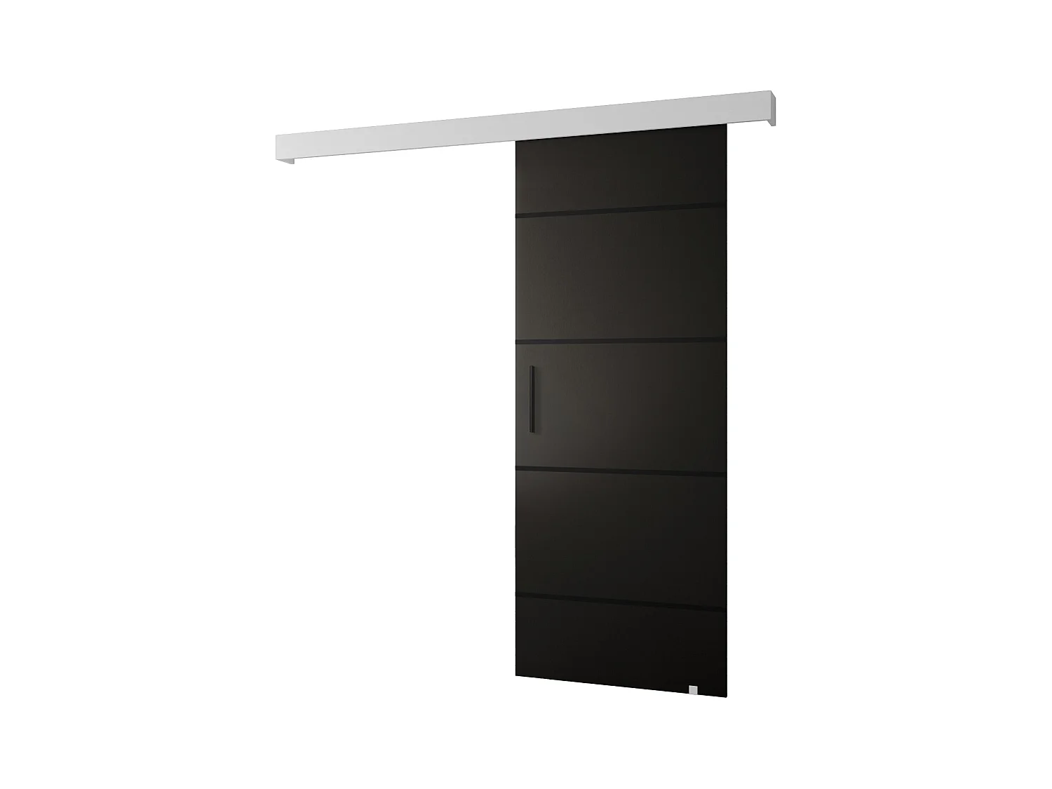 Schiebetür Salwador IV 90x204 cm (Schwarz / Weiß / Schwarz)
