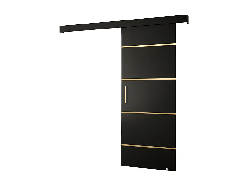 Schuifdeuren Salwador IV 90x204 cm (Zwart / Zwart / Gouden)