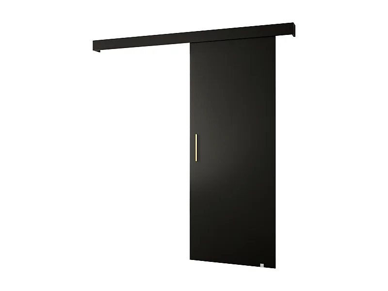 Schiebetür Salwador I 80x204 cm (Schwarz / Schwarz / Gold)
