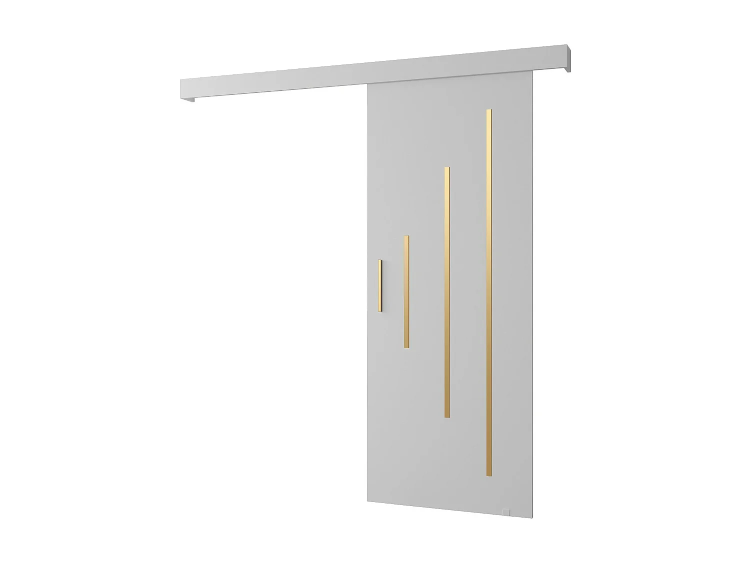 Porte scorrevoli Salwador Y 80x204 cm (Bianco / Bianco / D'oro)