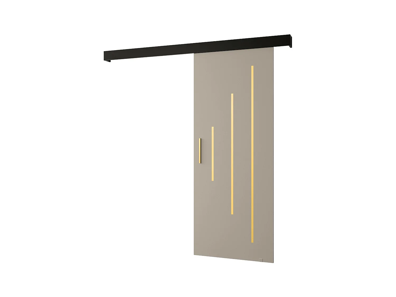 Portes coulissantes Salwador Y 80x204 cm (Cachemire / Noir / Or)