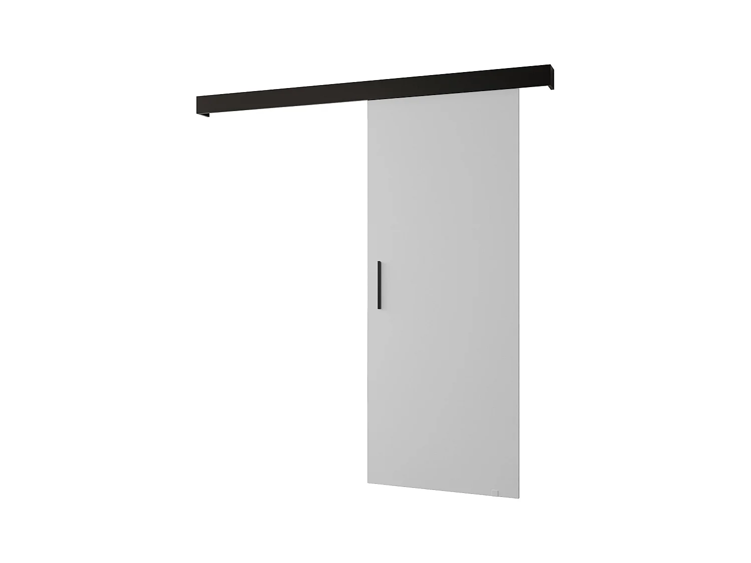 Portes coulissantes Salwador I 80x204 cm (Blanc / Noir / Noir)