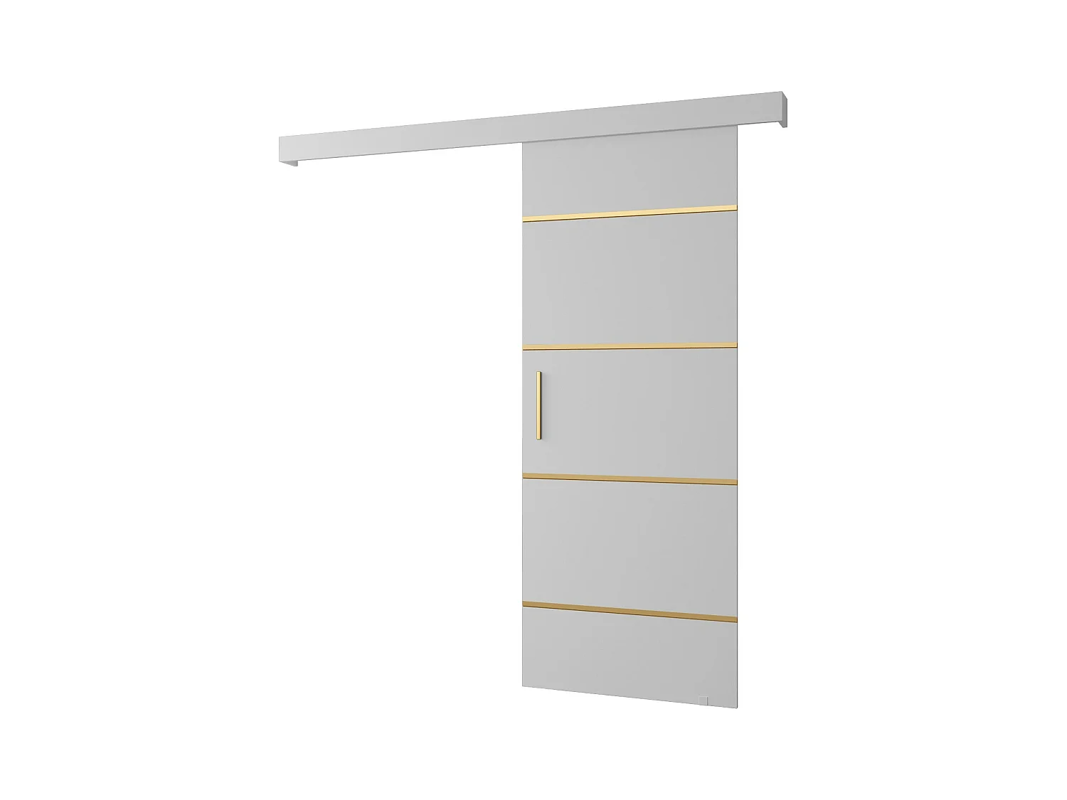 Portes coulissantes Salwador IV 80x204 cm (Blanc / Blanc / Or)