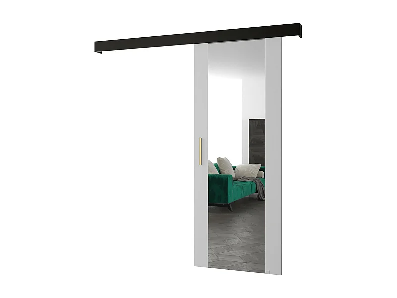 Portes coulissantes Salwador II 80x204 cm (Blanc / Noir / Or)