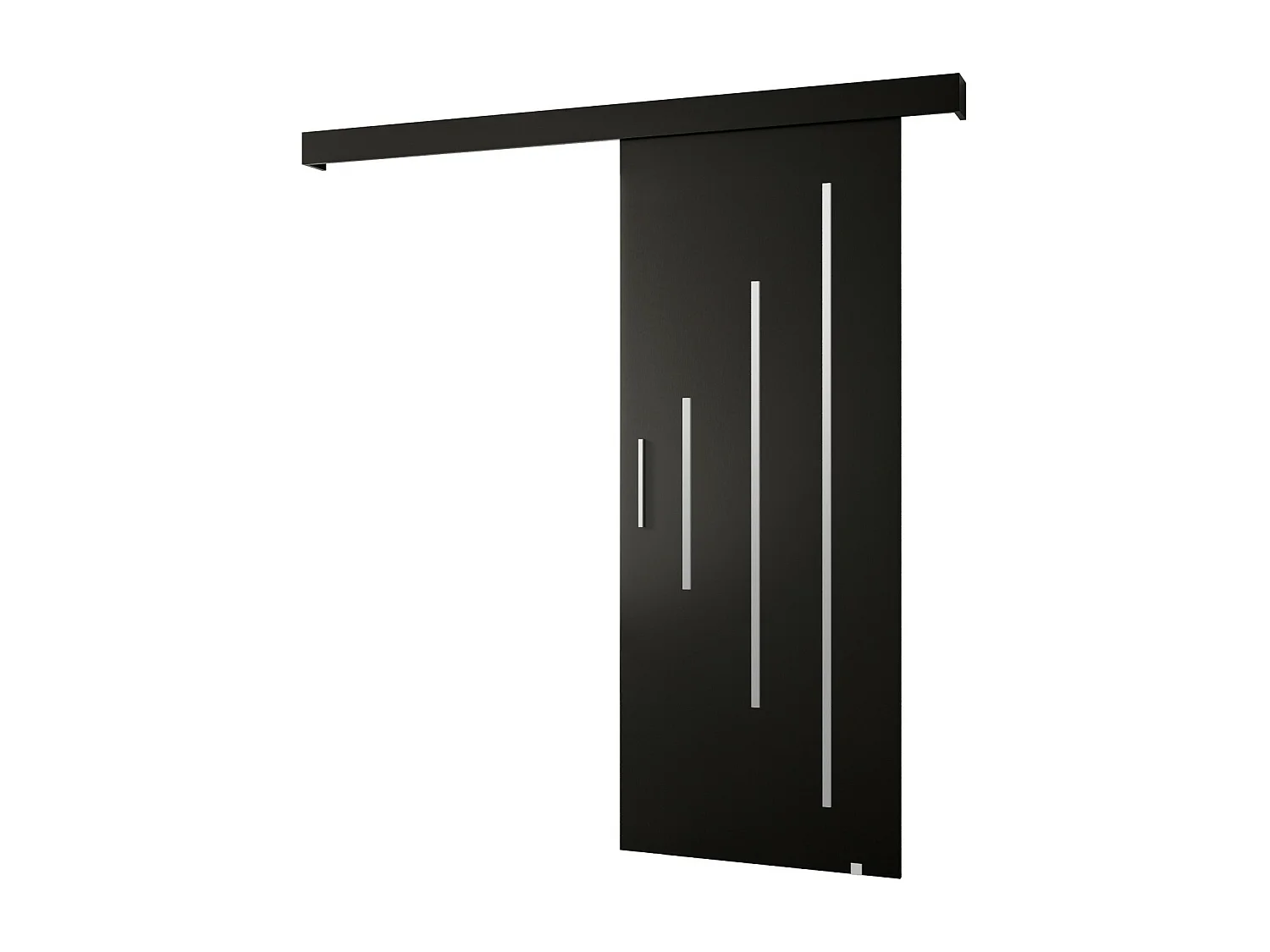 Puertas correderas Salwador Y 80x204 cm (Negro / Negro / Plata)