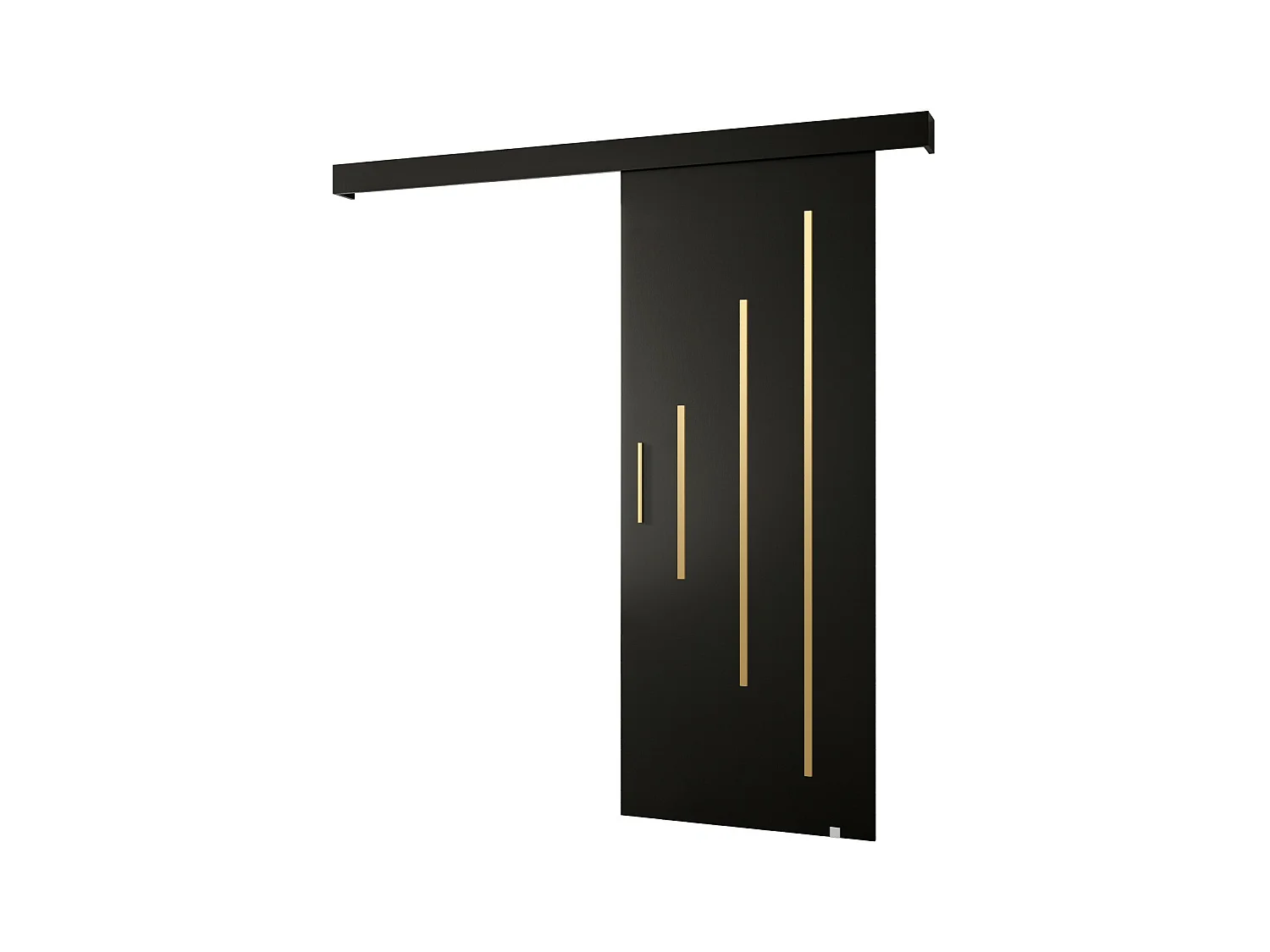 Portes coulissantes Salwador Y 90x204 cm (Noir / Noir / Or)