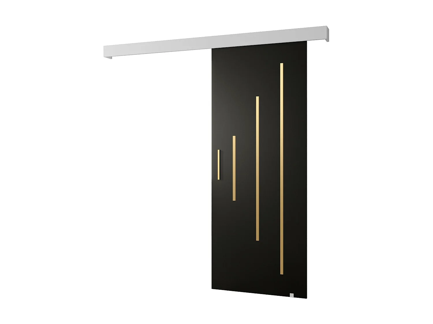 Portes coulissantes Salwador Y 90x204 cm (Noir / Blanc / Or)