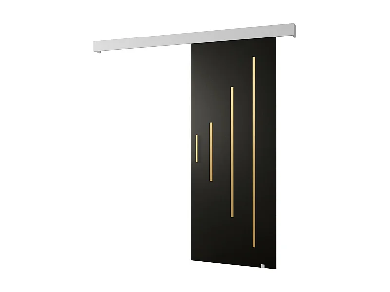 Portes coulissantes Salwador Y 90x204 cm (Noir / Blanc / Or)