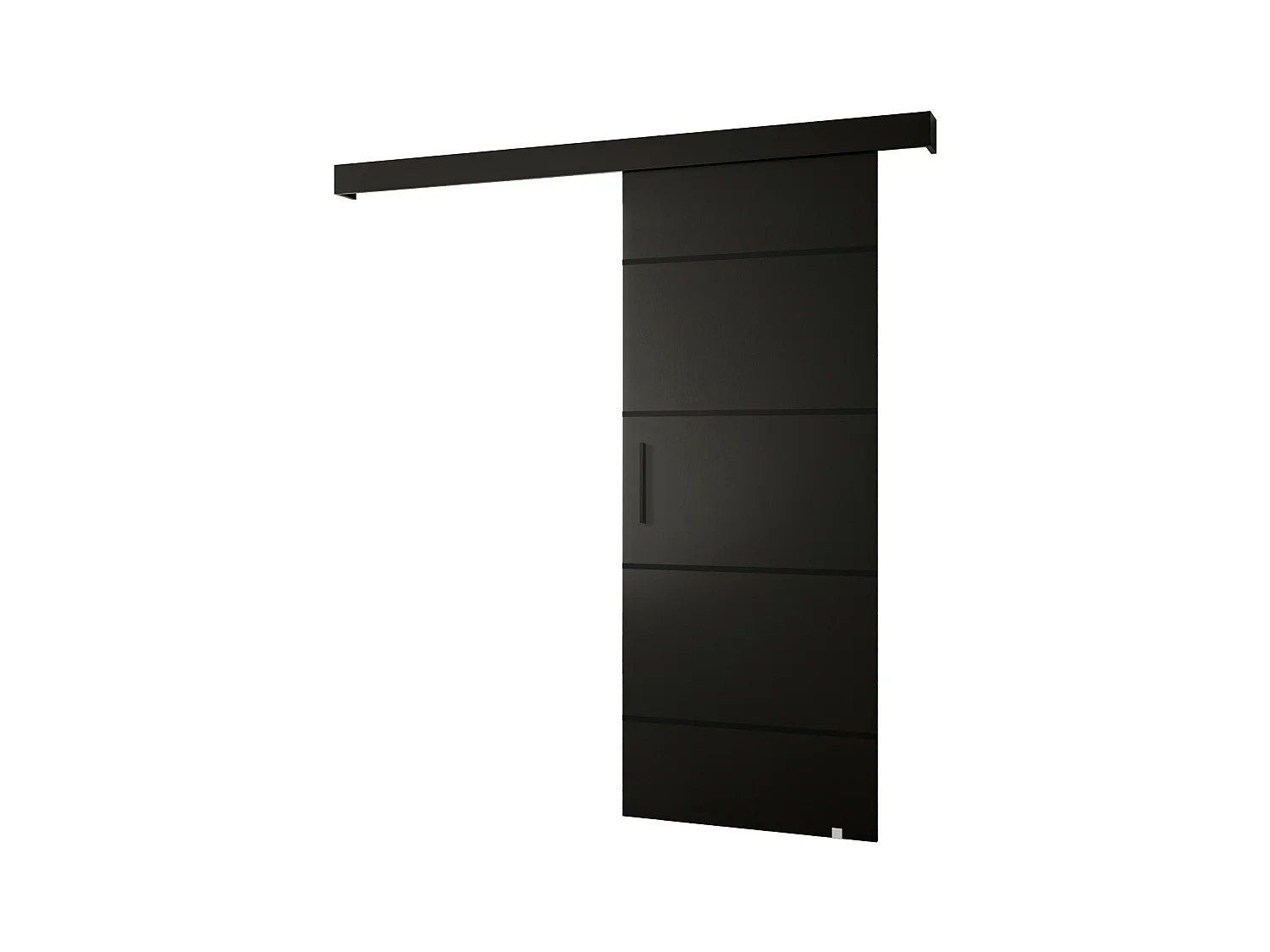 Portes coulissantes Salwador IV 70x204 cm (Noir / Noir / Noir)
