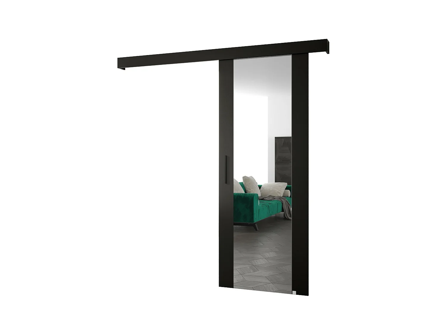 Schuifdeuren Salwador II 80x204 cm (Zwart / Zwart / Zwart)