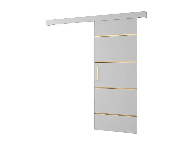 Porte scorrevoli Salwador IV 90x204 cm (Bianco / Bianco / D'oro)