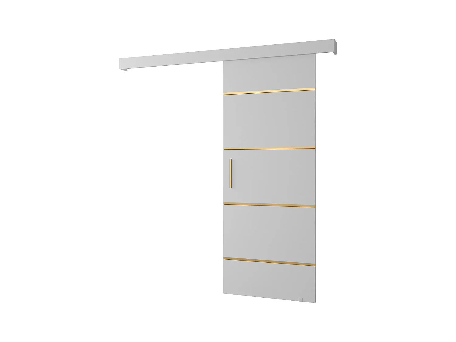 Portes coulissantes Salwador IV 90x204 cm (Blanc / Blanc / Or)