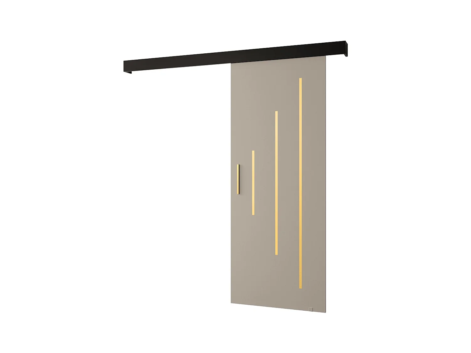 Schiebetür Salwador Y 90x204 cm (Kaschmir / Schwarz / Gold)