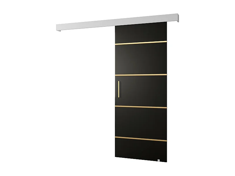 Portes coulissantes Salwador IV 90x204 cm (Noir / Blanc / Or)