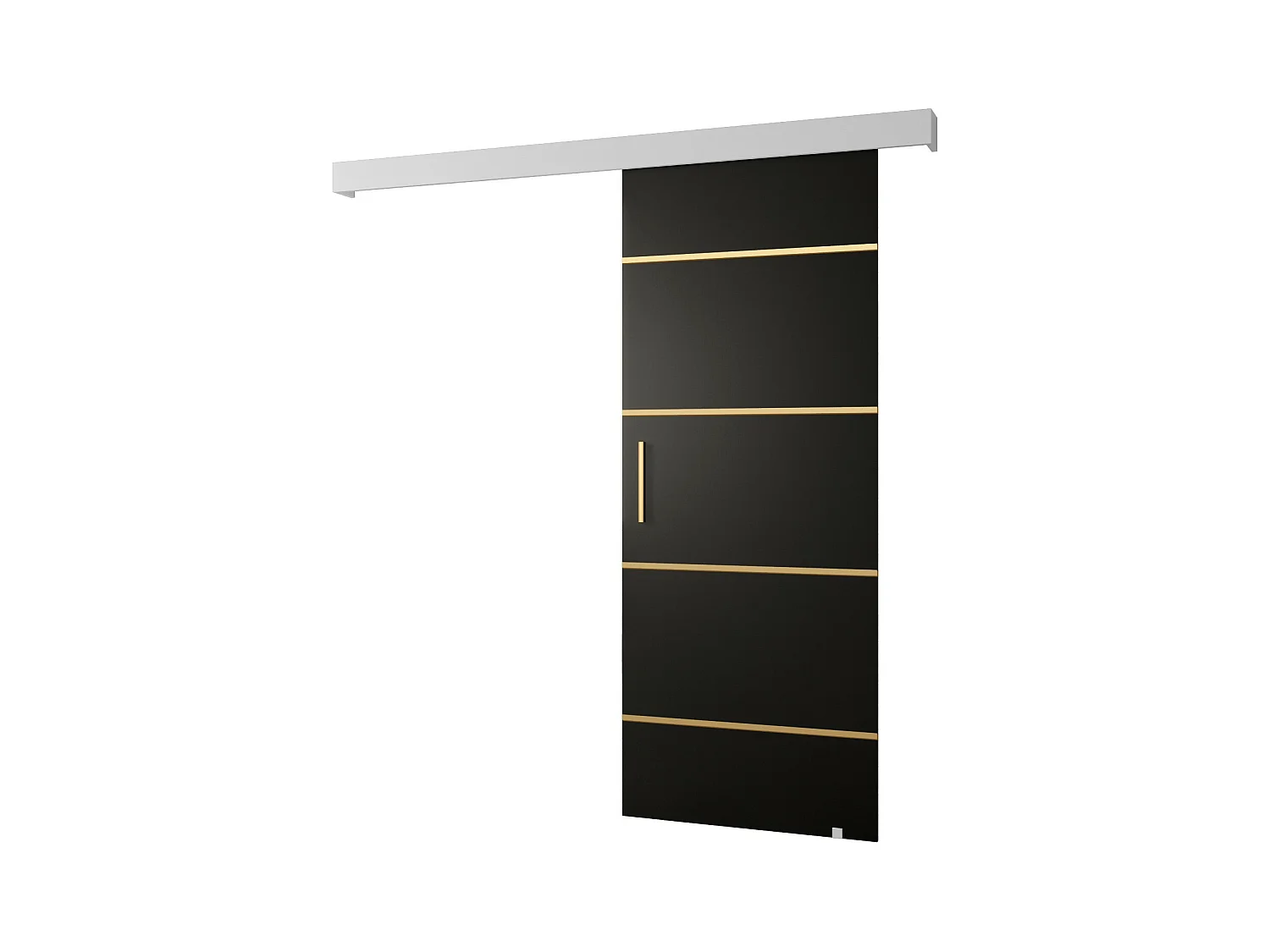 Portes coulissantes Salwador IV 90x204 cm (Noir / Blanc / Or)