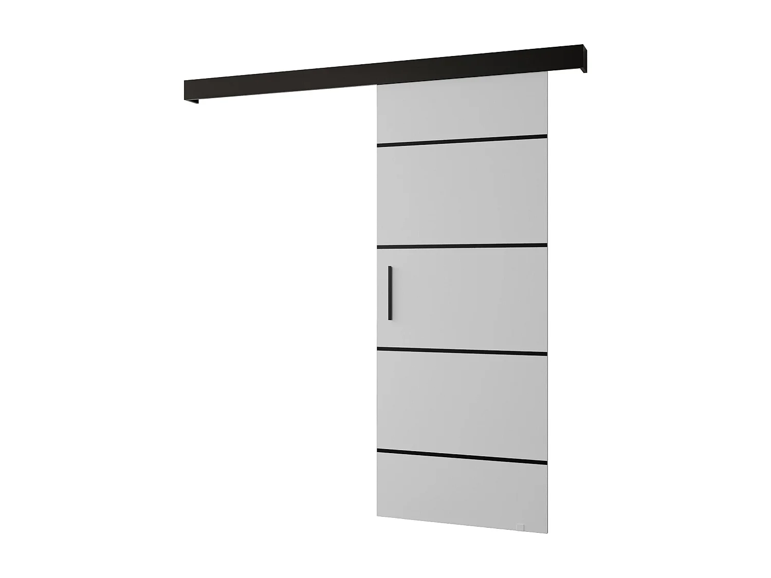 Portas de correr Salwador IV 70x204 cm (Branco / Preto / Preto)